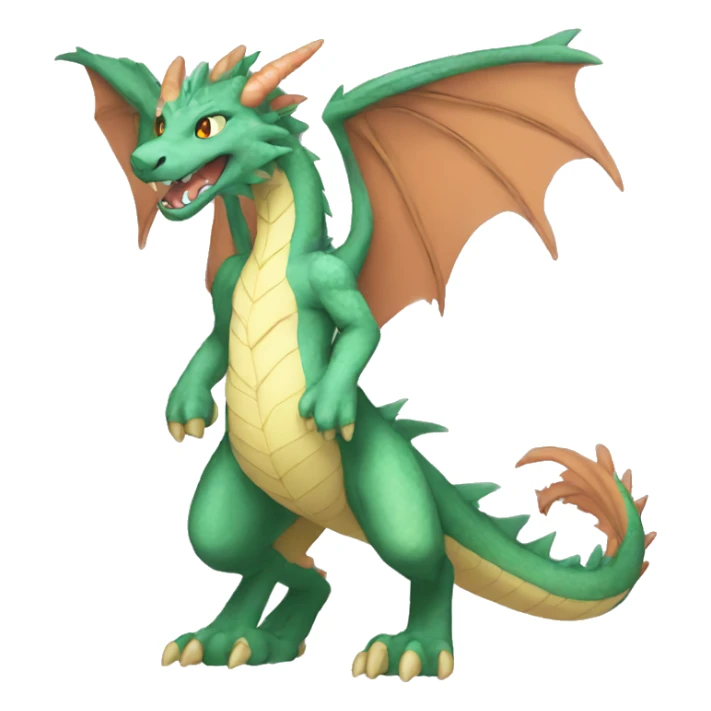Anthro Sona Fakemon Dragon Full Body sticker