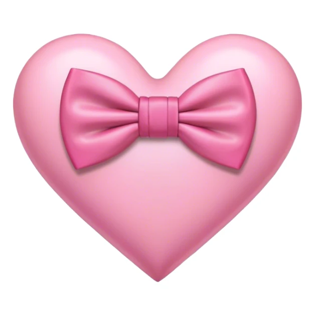 pink heart with a bow tie sticker