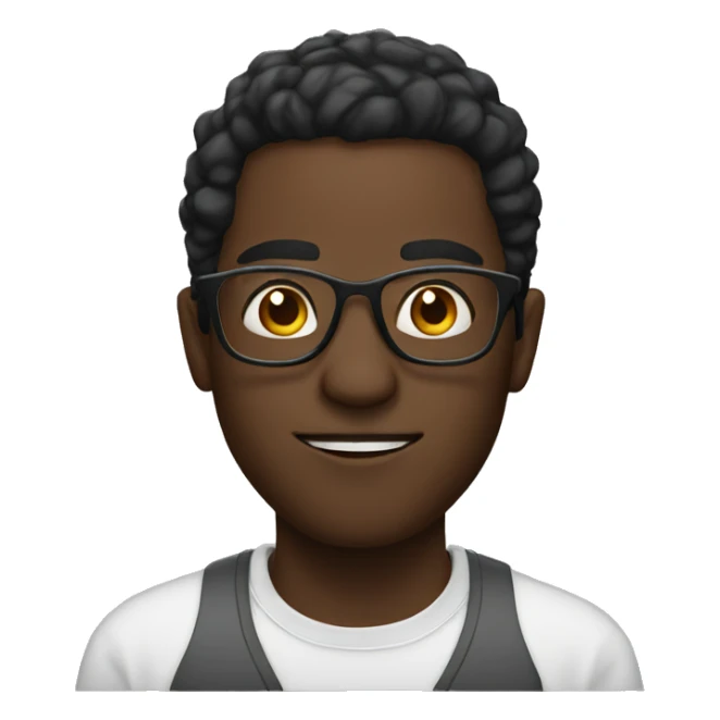 Black guy with glasses  sticker
