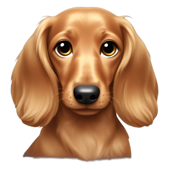 Long hair dachshund puppy sticker