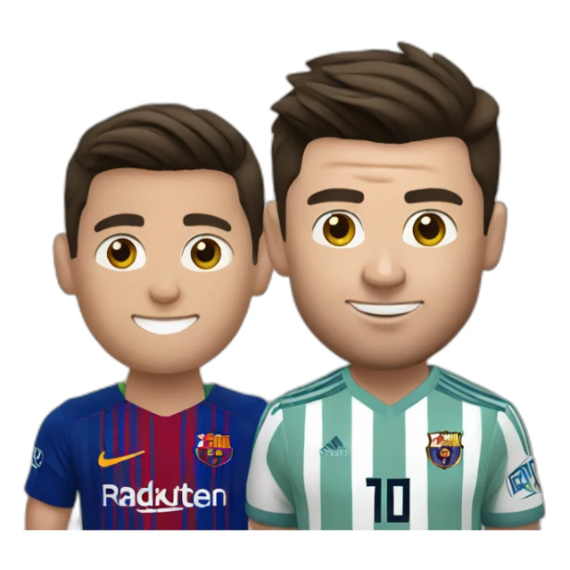 cristiano ronaldo con messi sticker