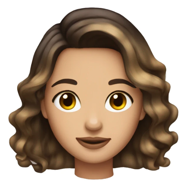 pretty brunette girl with balayage  sticker