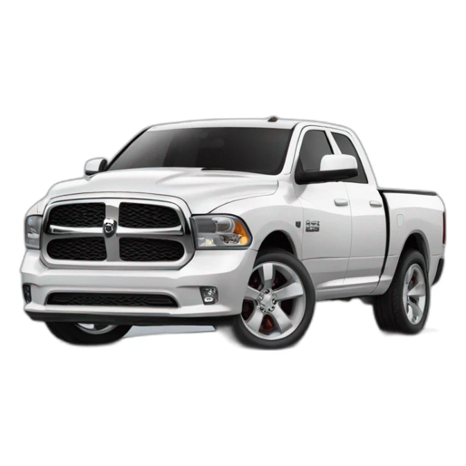 Tuned car truck dodge ram white lights sticker