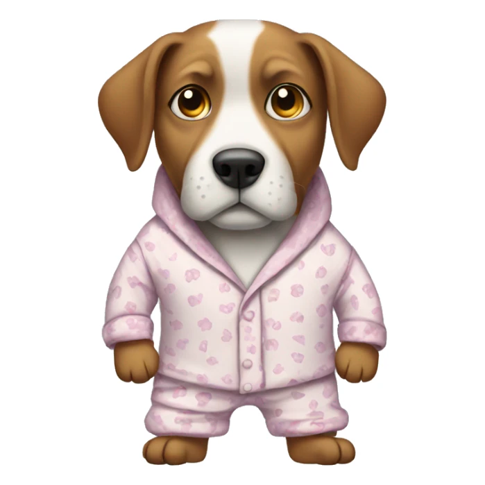 Dog in pajamas  sticker