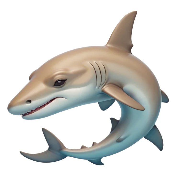 Meme-Worthy Cute Sleeping Hammerhead Shark Portrait Emoji, Head and body resting peacefully with a contented expression, showcasing its uniquely shaped hammerhead with closed, serene eyes and a relaxed, streamlined form, Simplified yet adorably endearing features, highly detailed, glowing with a soft, drowsy ocean light, high shine, relaxed and utterly lovable, stylized with an air of playful laziness, soft glowing outline, capturing the essence of a sleeping hammerhead that feels destined to become the next viral icon of adorable slumber! sticker