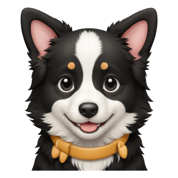 smile, baby bordercollie, only face  sticker