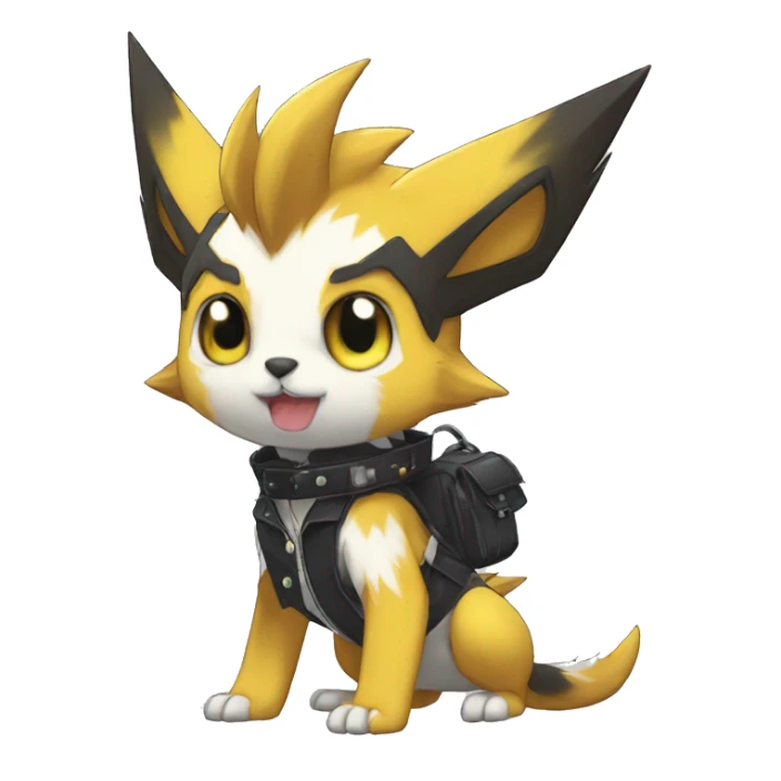 cute cool edgy punk Digimon-Fakemon-animal full body sticker