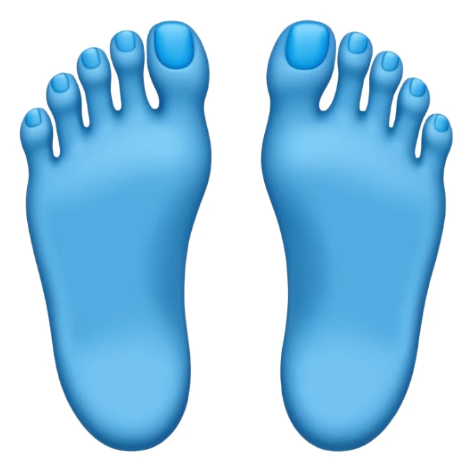 feet emoji but just entirely blue sticker