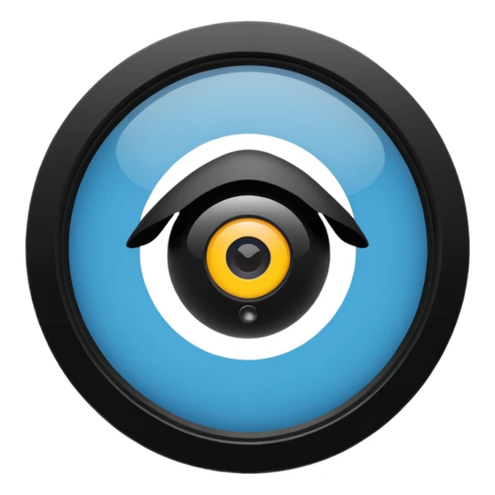 Circle of CCTV bird eye view  sticker
