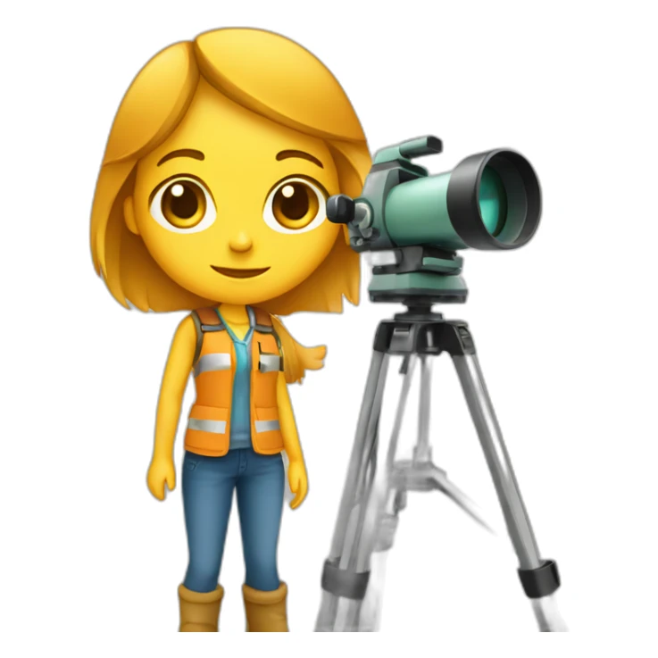 Girl with a theodolite sticker