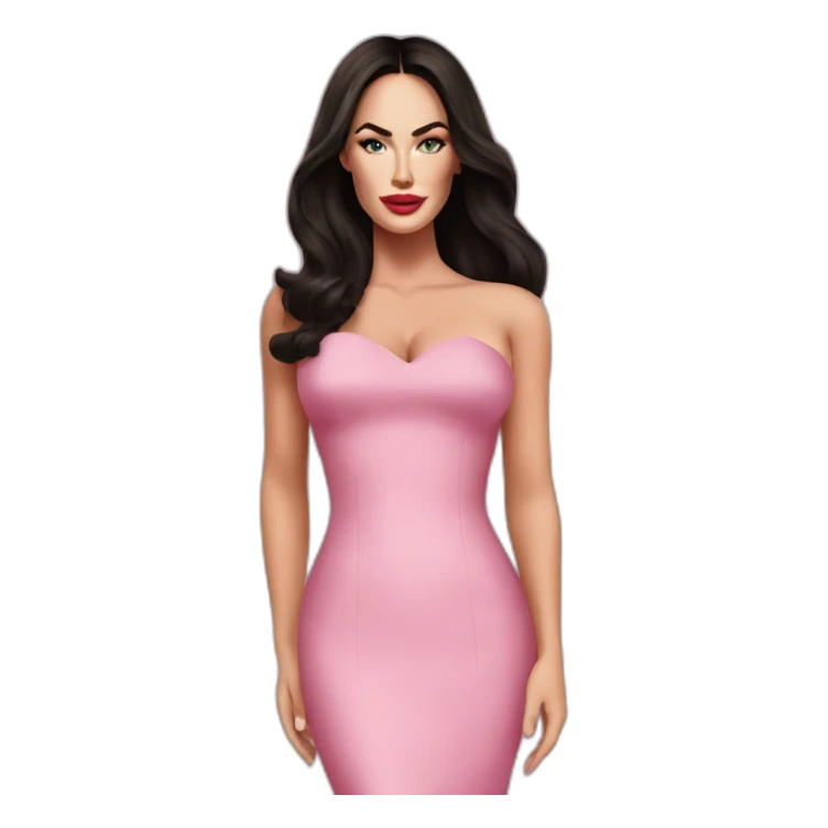 Megan fox in pink dress sticker