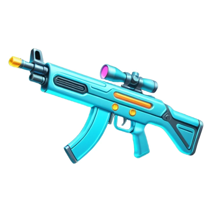 A cool neon rifle sticker