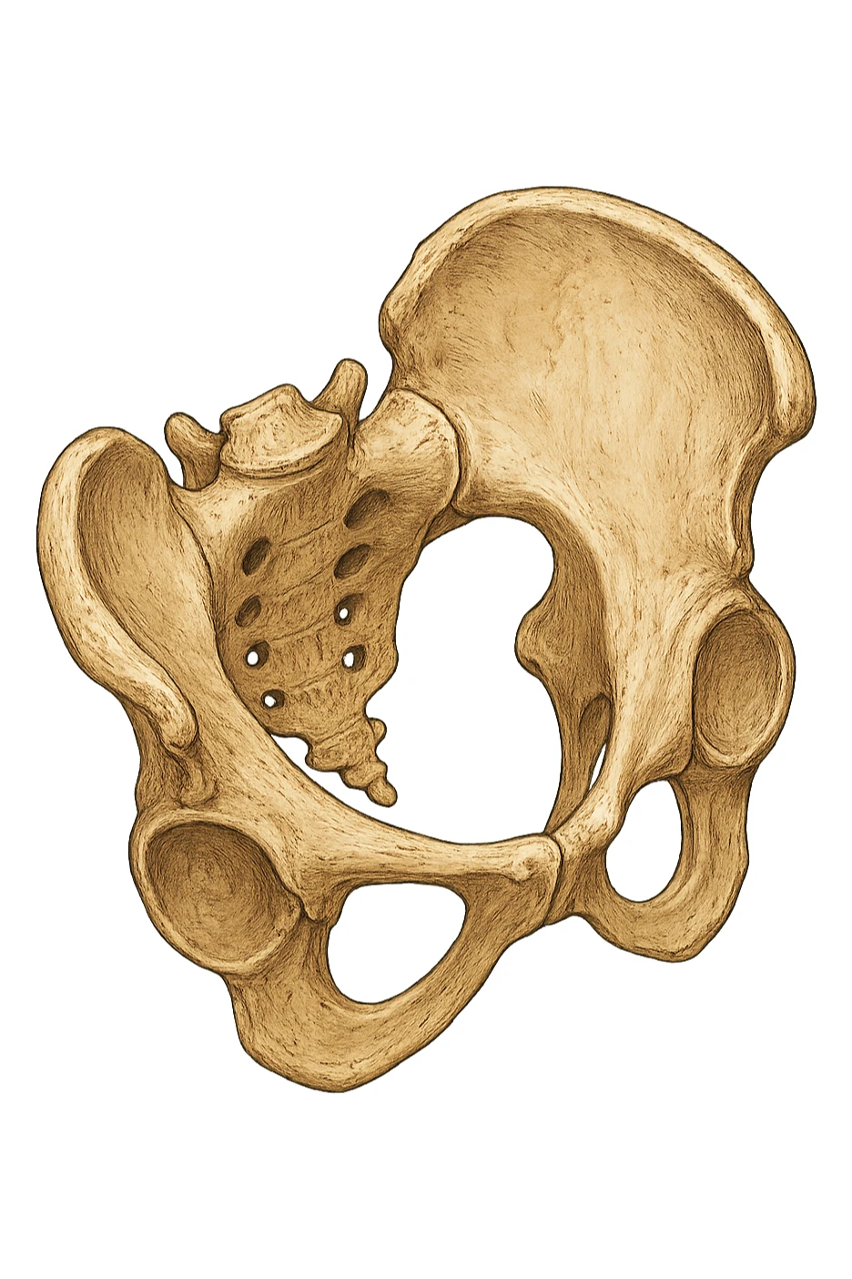 Bacino anatomico ruotato in senso orario sticker