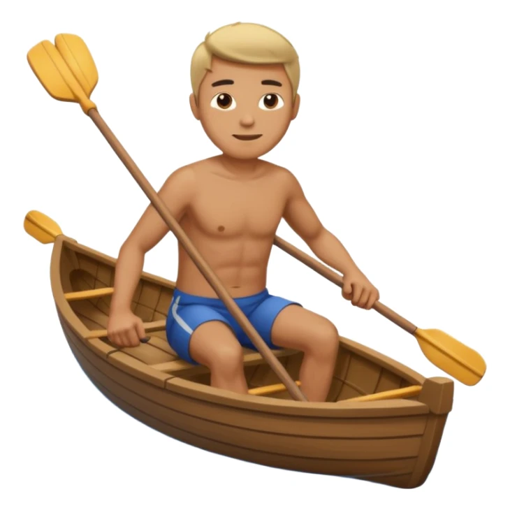 man rowing boat in Water Sports with water sticker