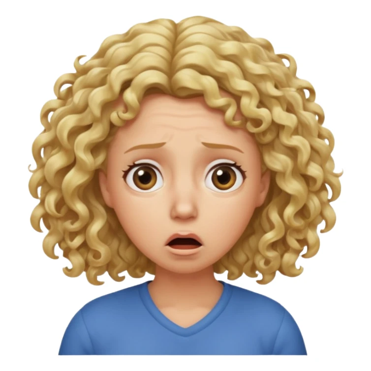 mother with blond curly hair shocked sticker