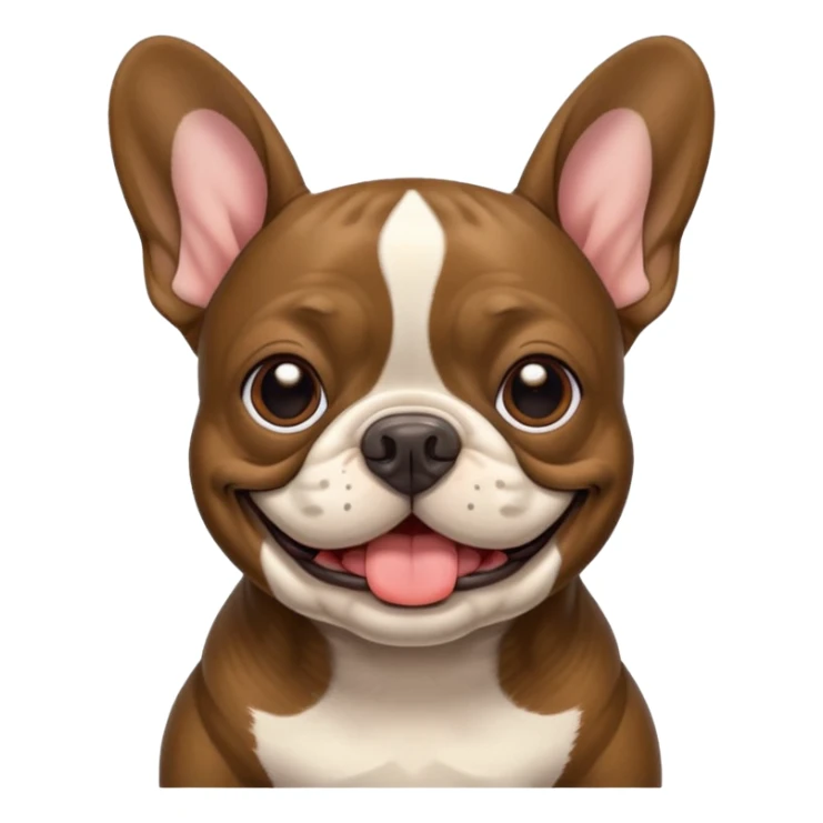 brindle french bulldog smiling sticker
