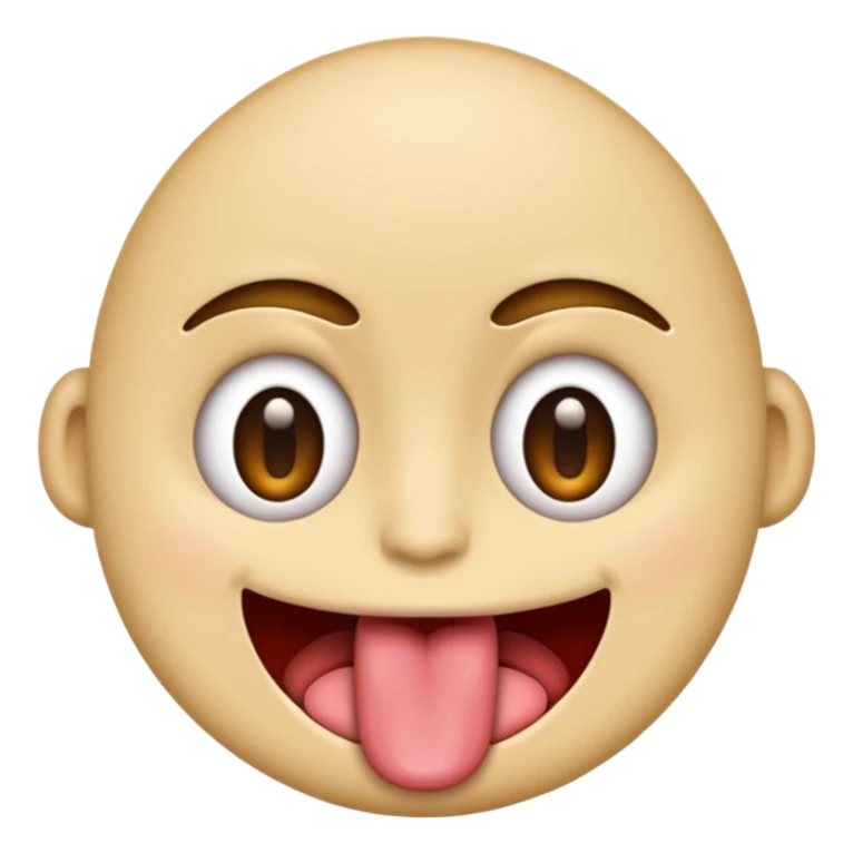 Emoji with tongue out and eyes wide sticker