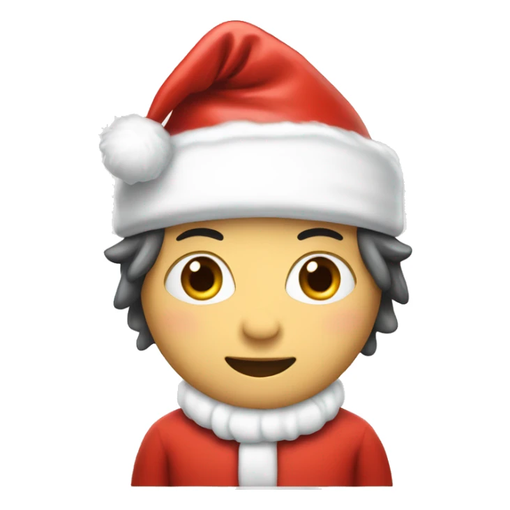 Chiikawa, little white chiikawa, with santa hat sticker