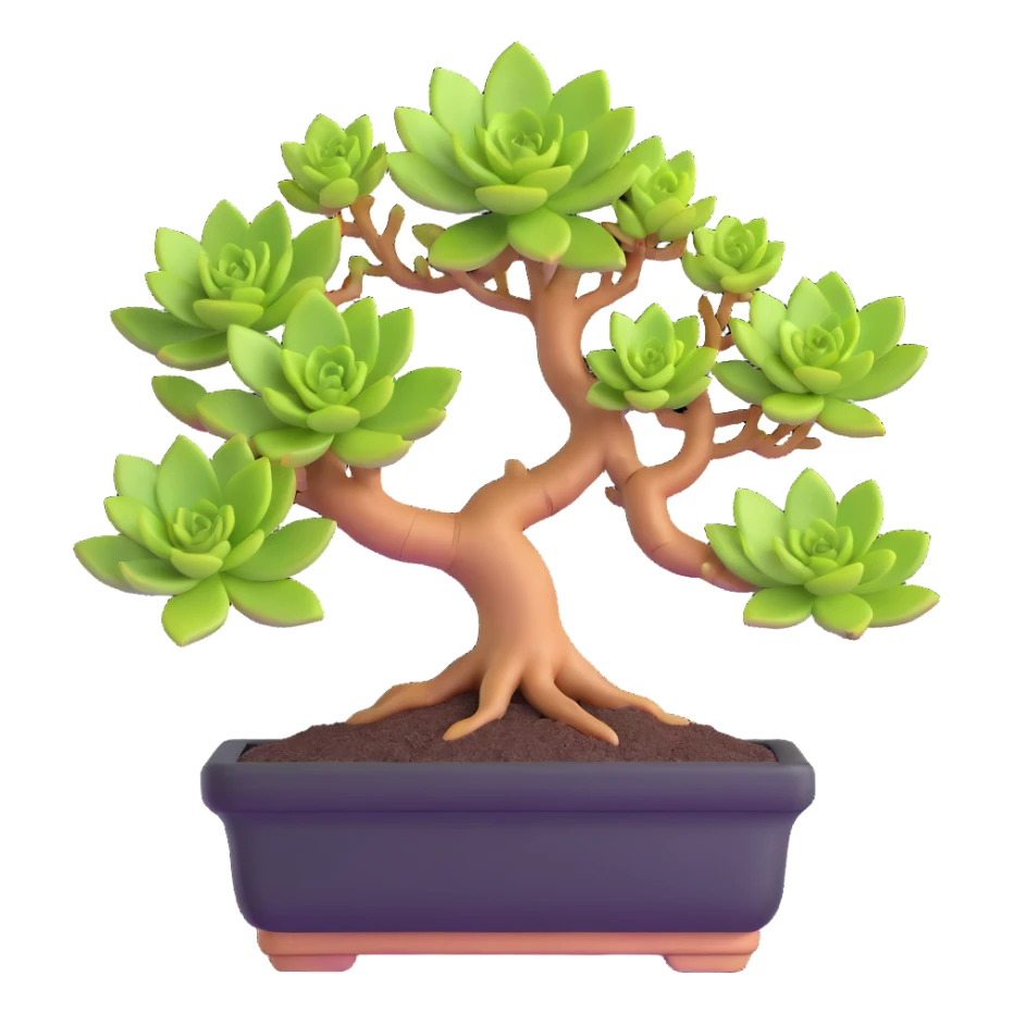 succulent bonsai plant sticker