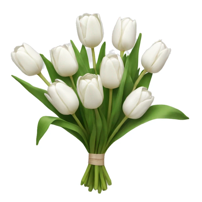 white tulip bouquet  sticker