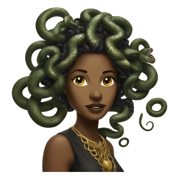 Black women Medusa  sticker