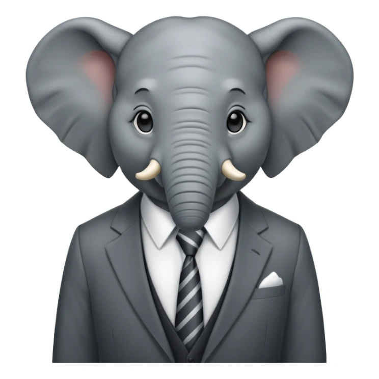 elephant mafia boss with suit and tie sticker