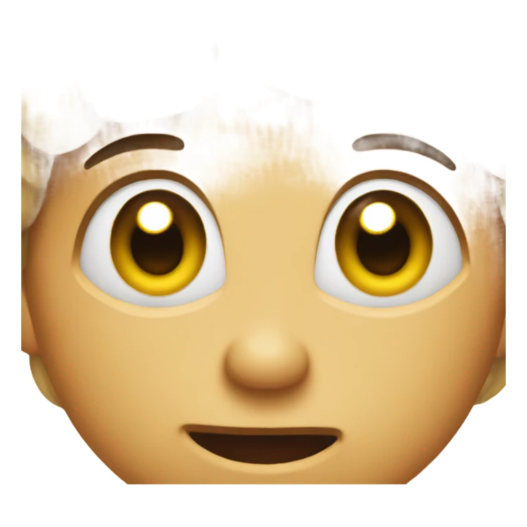 Unstable face expression on a emoji. It looks crazy sticker