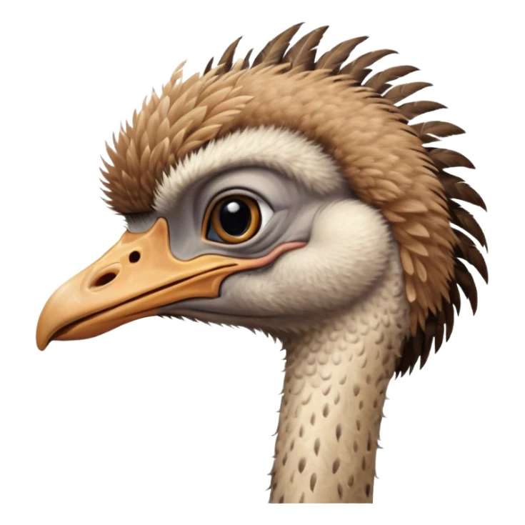 Cara de avestruz de perfil sticker