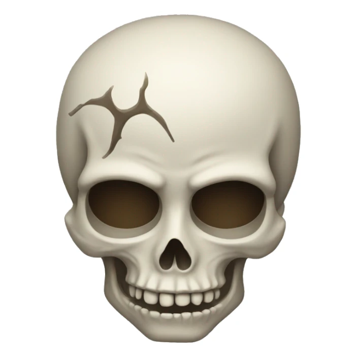 skull emoji turned to the side speaking  sticker