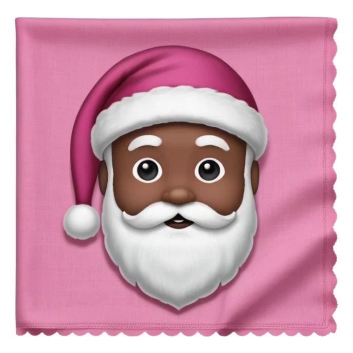 Can you make me a pink napkin with a black Santa on it  sticker