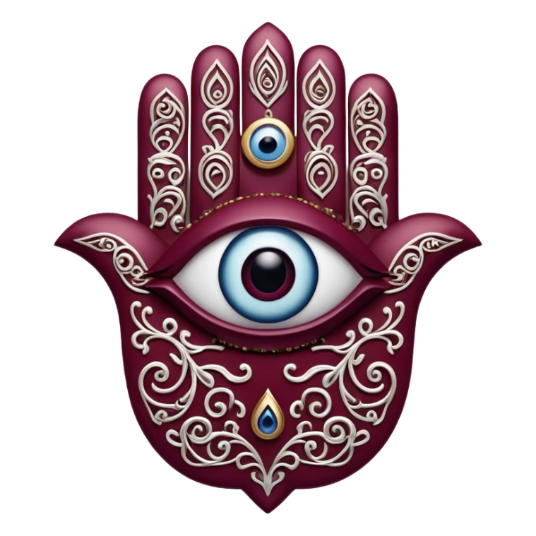 The evil eye hamsa Burgundy sticker