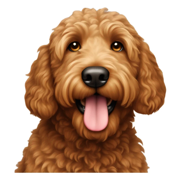 brown golden doodle with brown nose sticker