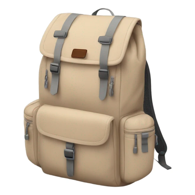 Beige backpack sticker
