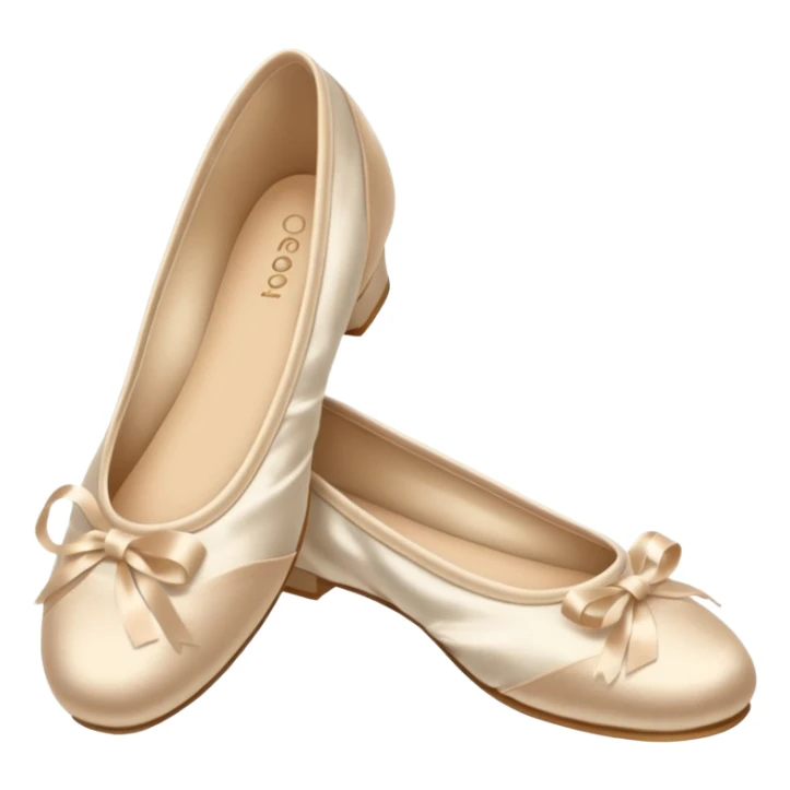 Beige silk ballerina shoes sticker