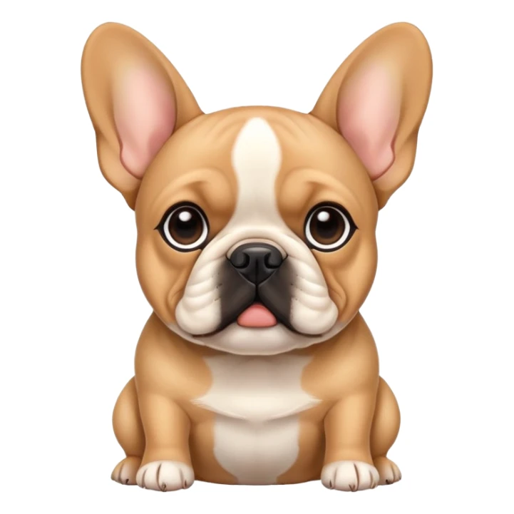 Light brown French bulldog black nose  sticker