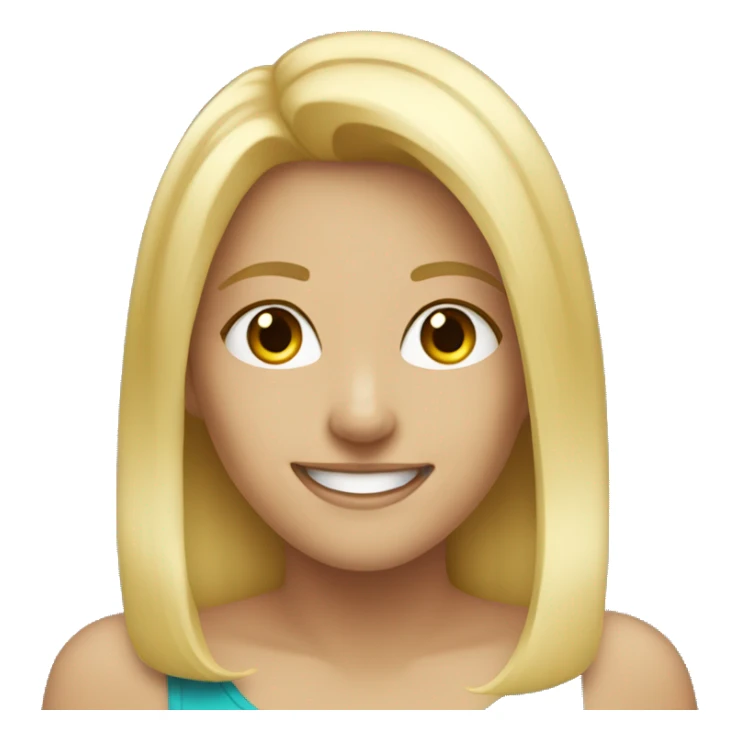 blonde girl smiling at viewer sticker