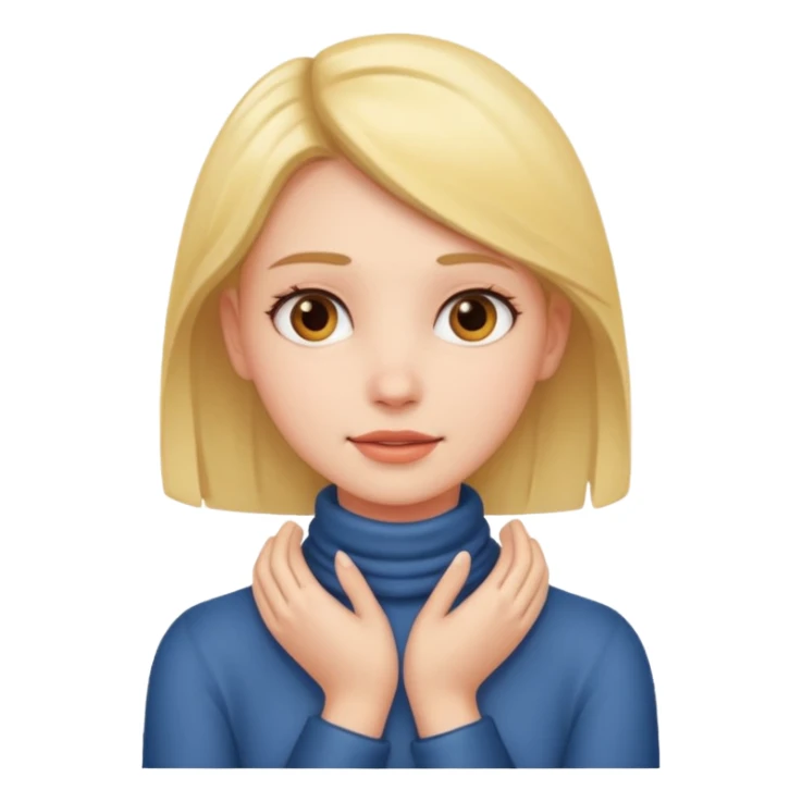 A girl with her hands aroun neck sticker