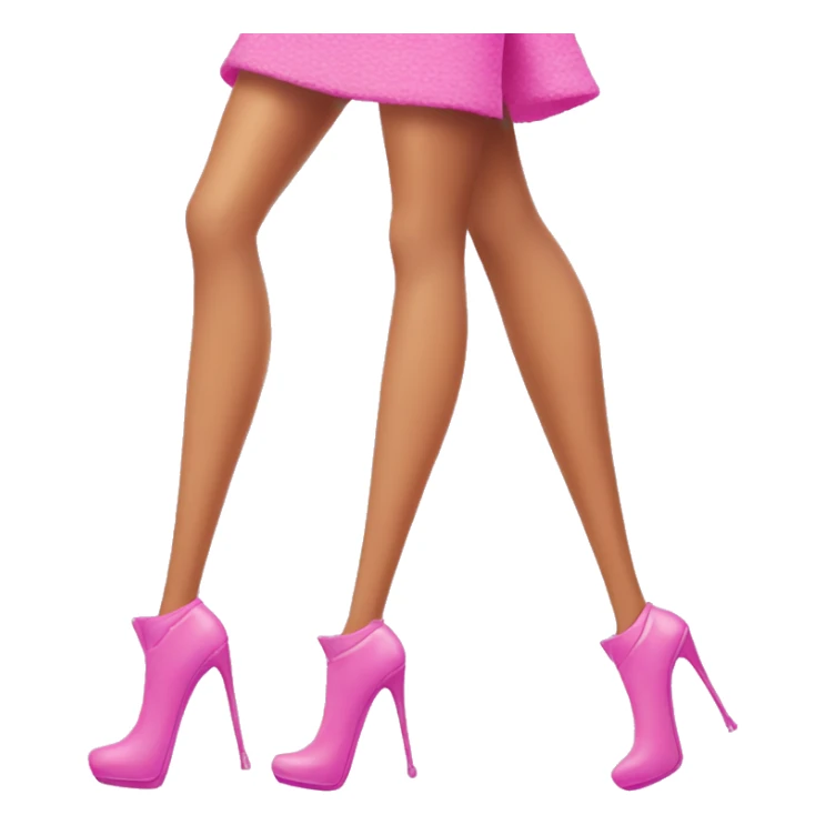 Barbie legs with heals and the legs are harry  sticker