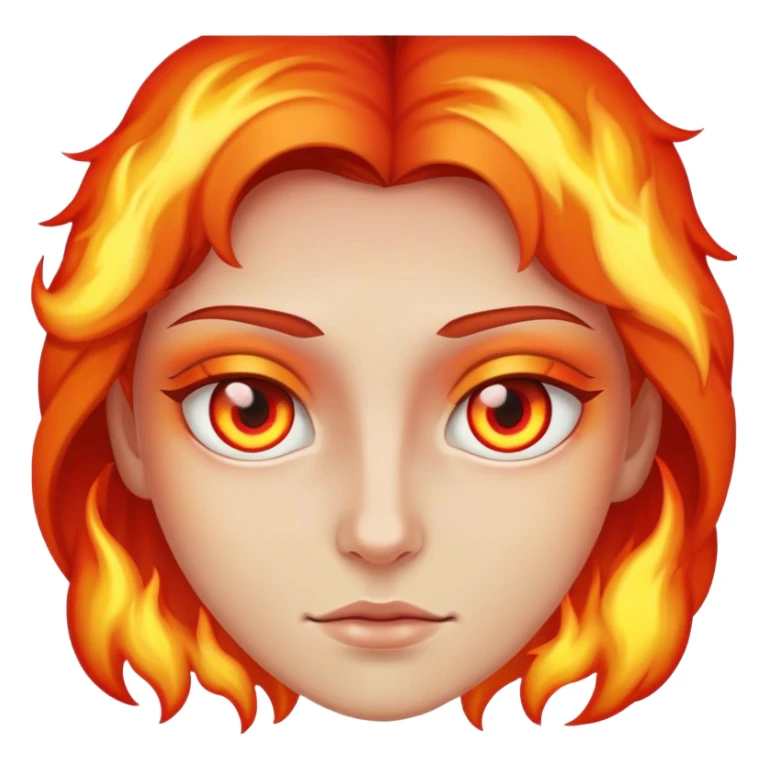 A firey eyes due to love or hottness sticker