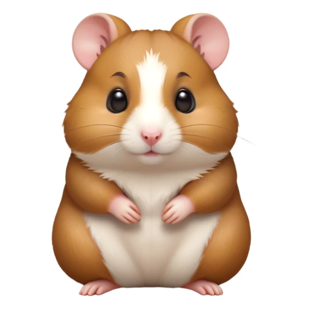 Cinematic Noble Brown Hamster Portrait Emoji, Poised and regal, with a tiny, compact build and a smooth, well-kept rich brown fur, deep-set soulful dark eyes, Simplified yet sharp and sophisticated features, highly detailed, glowing with a soft, dignified glow, high shine, intelligent and energetic, stylized with an air of miniature majesty, focused and attentive, soft glowing outline, capturing the essence of a watchful and confident rodent, so majestic it feels as though it could scurry out of the screen with effortless authority! sticker