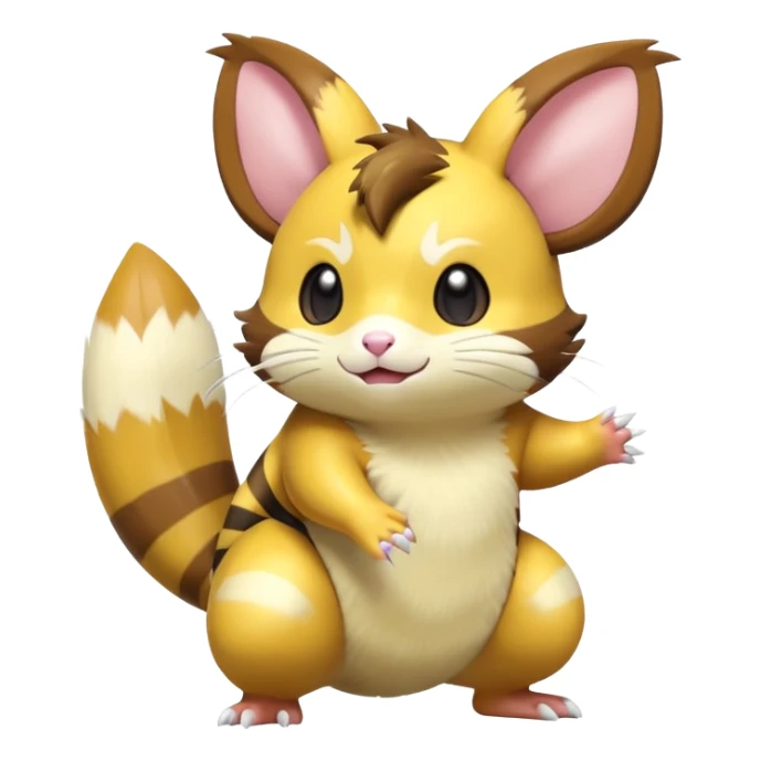 Shiny Furret-Raichu-Hybrid (Full body) sticker