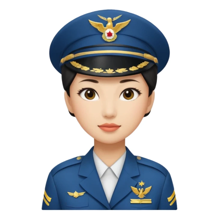 Asian female. Air Force military  sticker