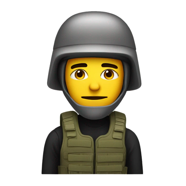 Soldier with ski mask and vest sticker
