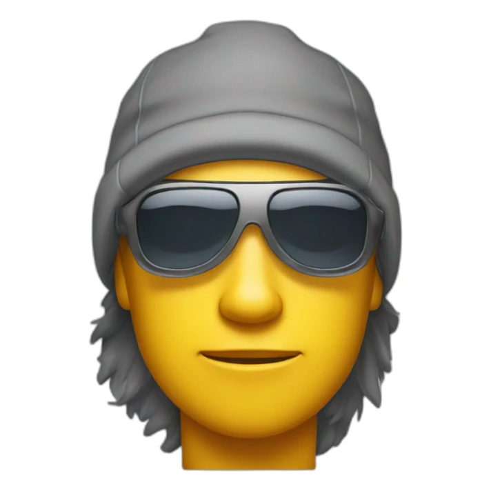 a tired trail runner wearing sunglasses a cap and winter shoes sticker