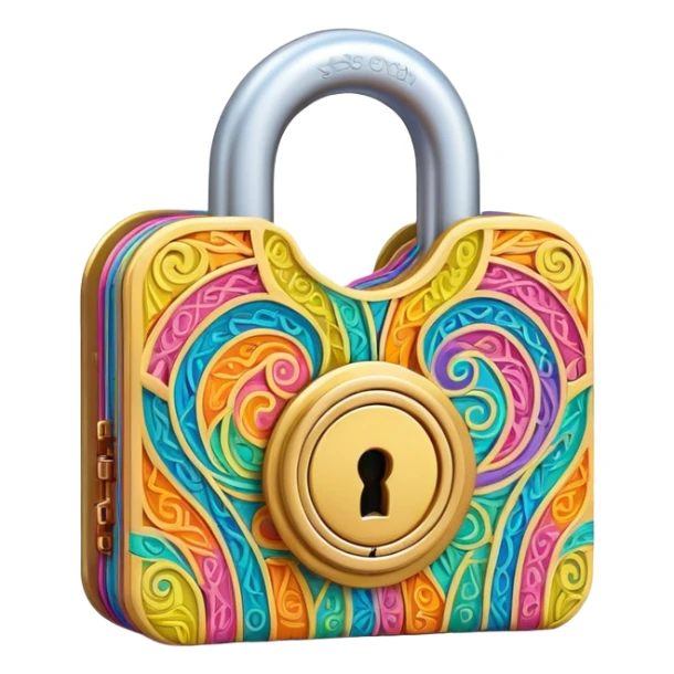 Paper padlock, a lock made out of folded paper sticker