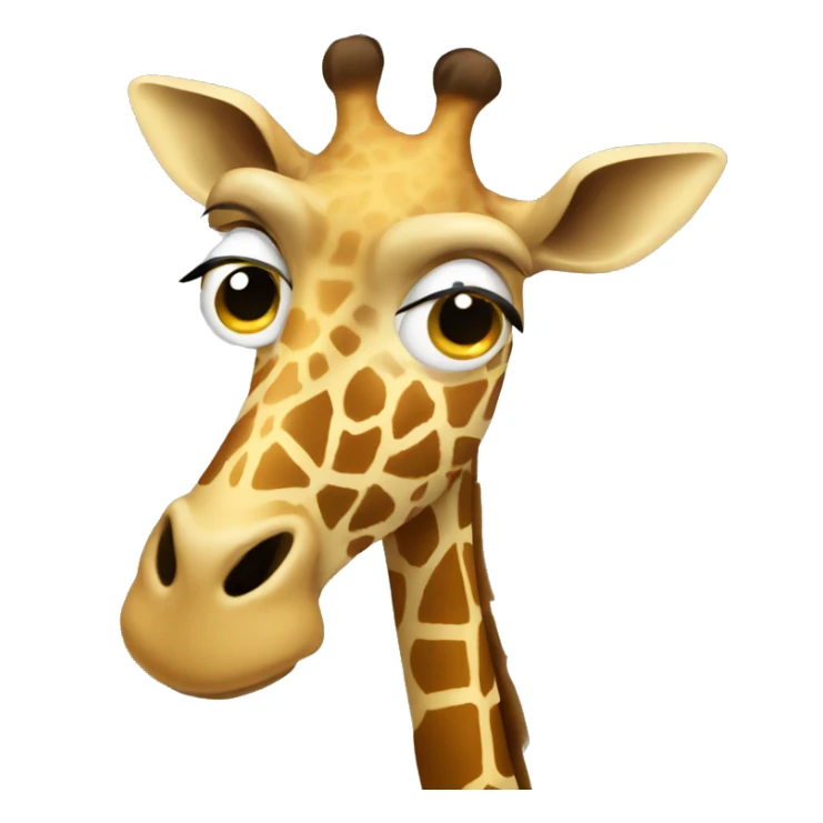 giraffe with mod haircut sticker