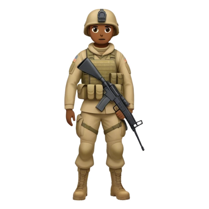 photorealistic American soldiers in full height sticker