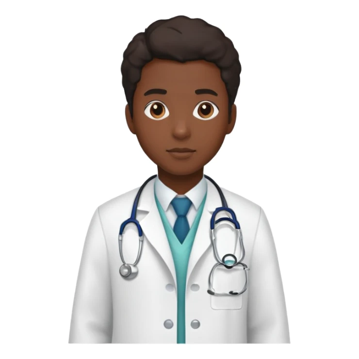 a black high school student dressed as a doctor sticker