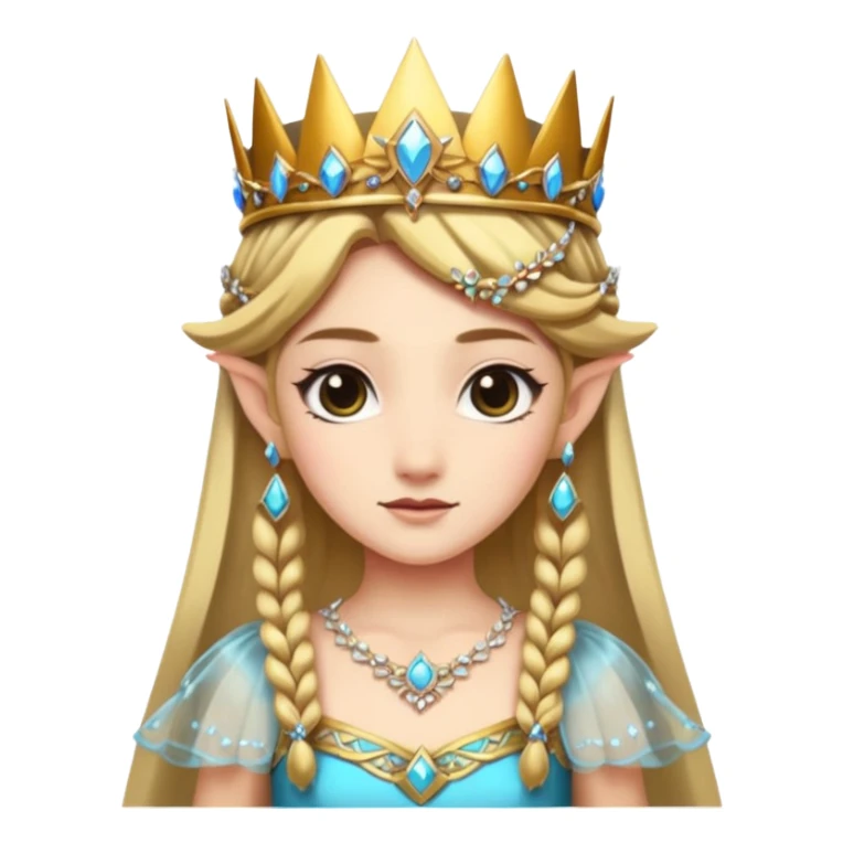 Zelda princess with a tiara and fantasy dress sticker
