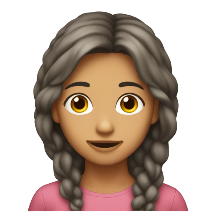 una chica de pelo castaño durmiendo  sticker